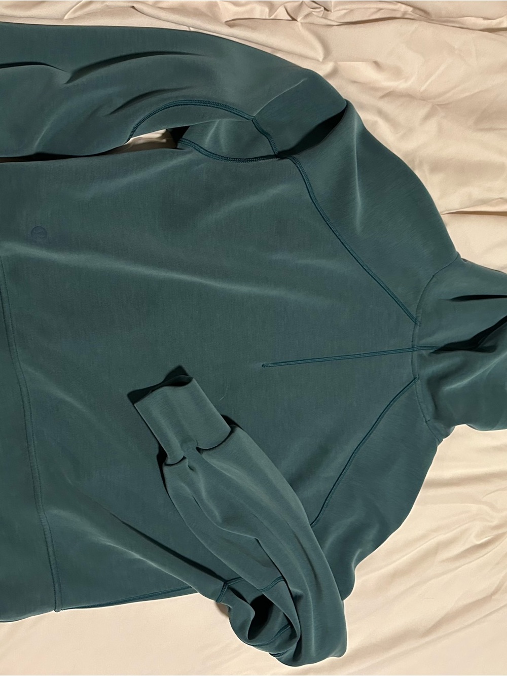 Super soft Lululemon Teal Hooded Pullover Sweatshirt - Picture 2 of 4